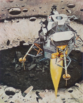 Illustration for article titled Lunar Dreams: 40 Classic Moon Exploration Paintings